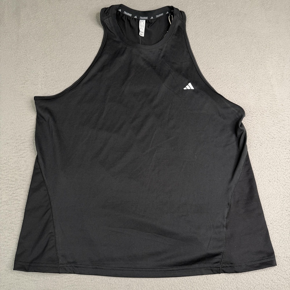 Adidas Shirt Womens XL Black WTR D4T Tank B AEROREADY Training Sleeveless IX9407